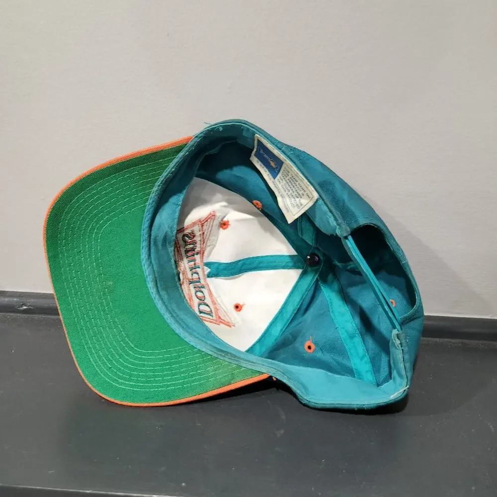 VTG 90s Miami Dolphins Team NFL‎ Football Snapback Hat Cap OSFA 1990s